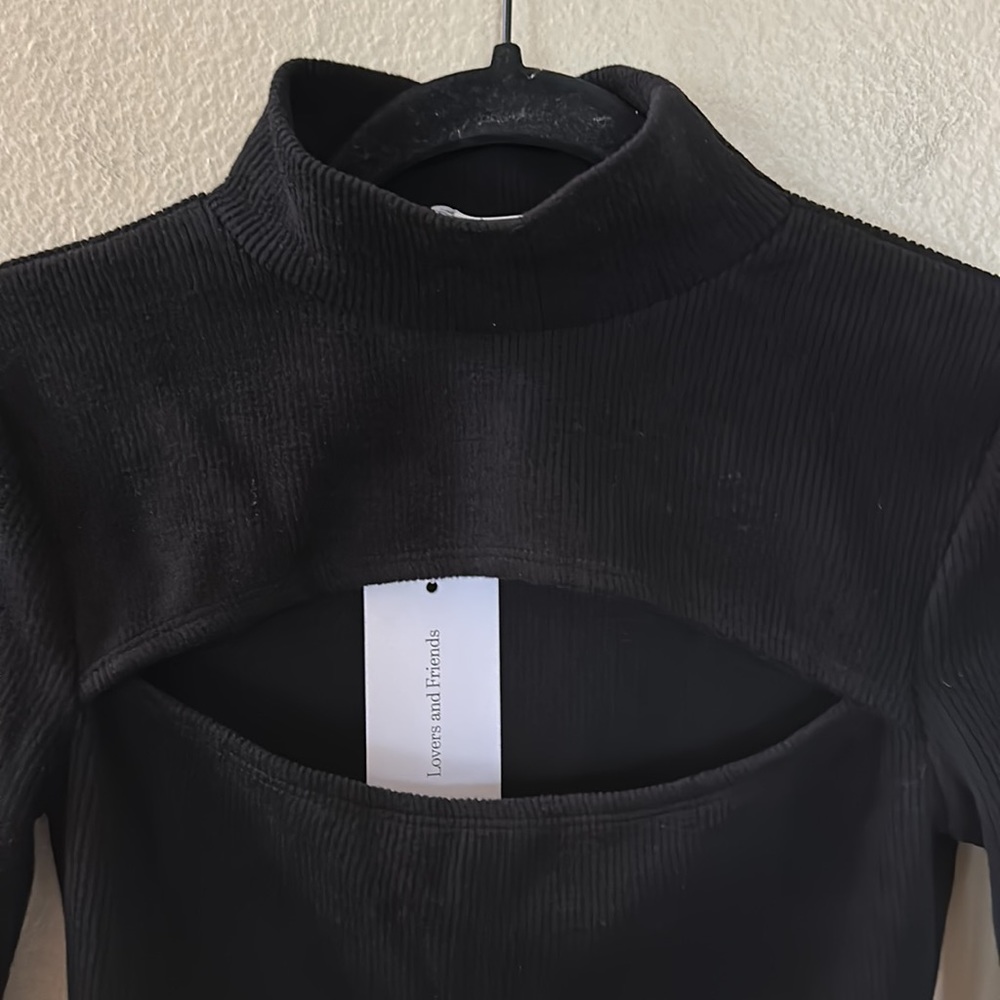 NEW Lovers and Friends Black Viana Long Sleeve Top Size XXS NWT - Picture 5 of 14